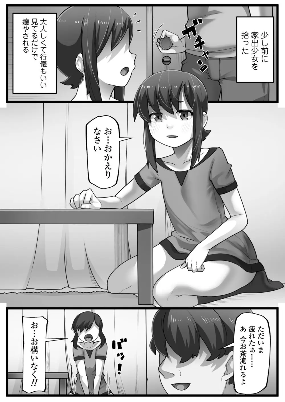 一宿一犯 家出少女はオジサンのオナホ Page.2