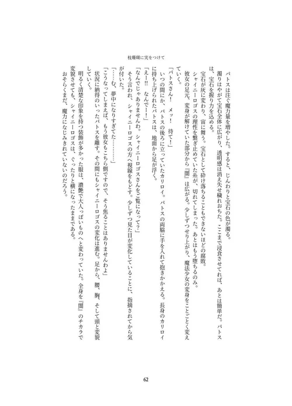 変身回数に限りがある世界の魔法少女が悪の手を取り堕ちた先。 Page.62