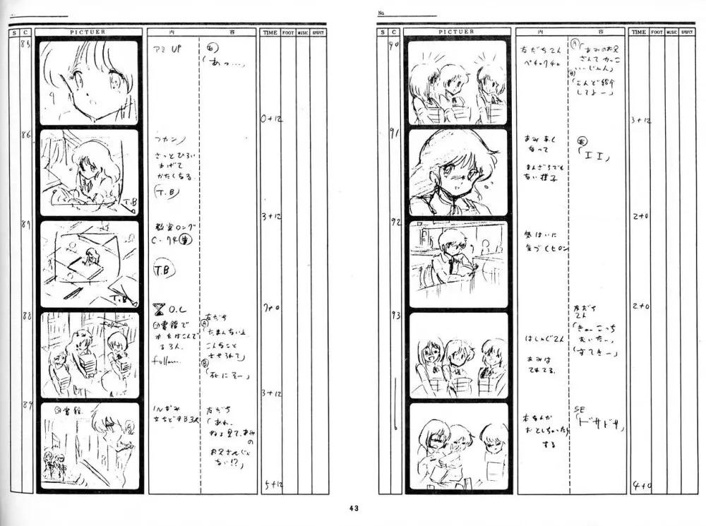 くりいむレモン 絵コンテ･設定資料集 PART1 ｢媚･妹･Baby｣ ＆ PART5｢亜美･AGAIN｣ Page.41