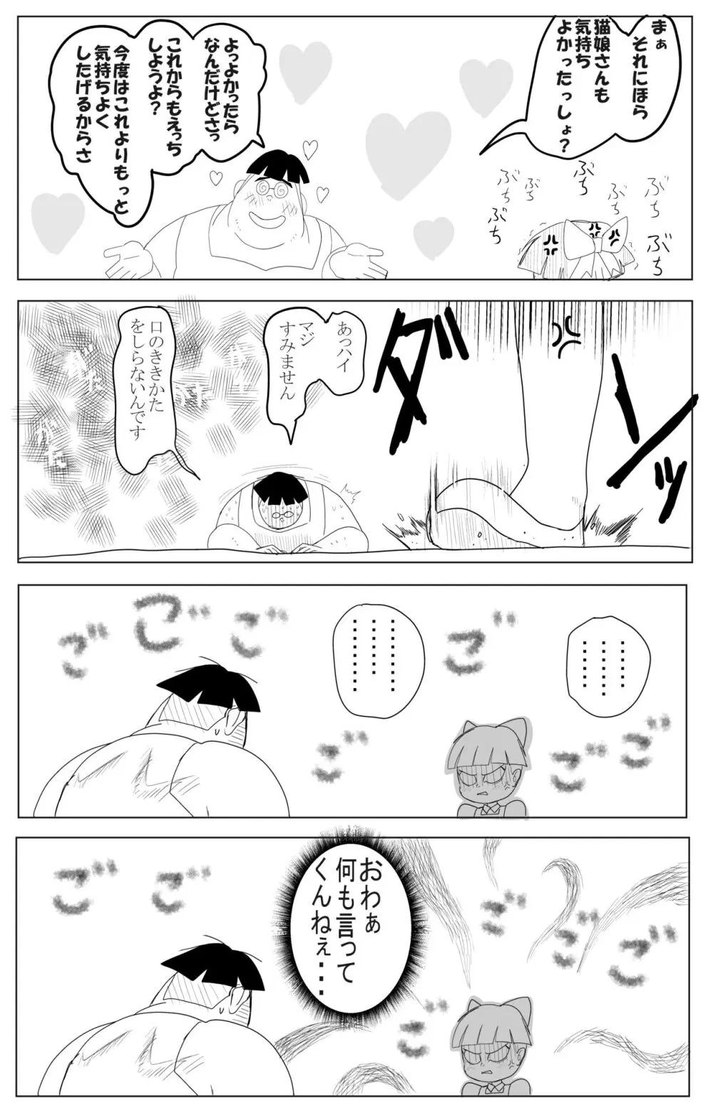 キモデブに飼いならされていく４期猫娘① Page.25