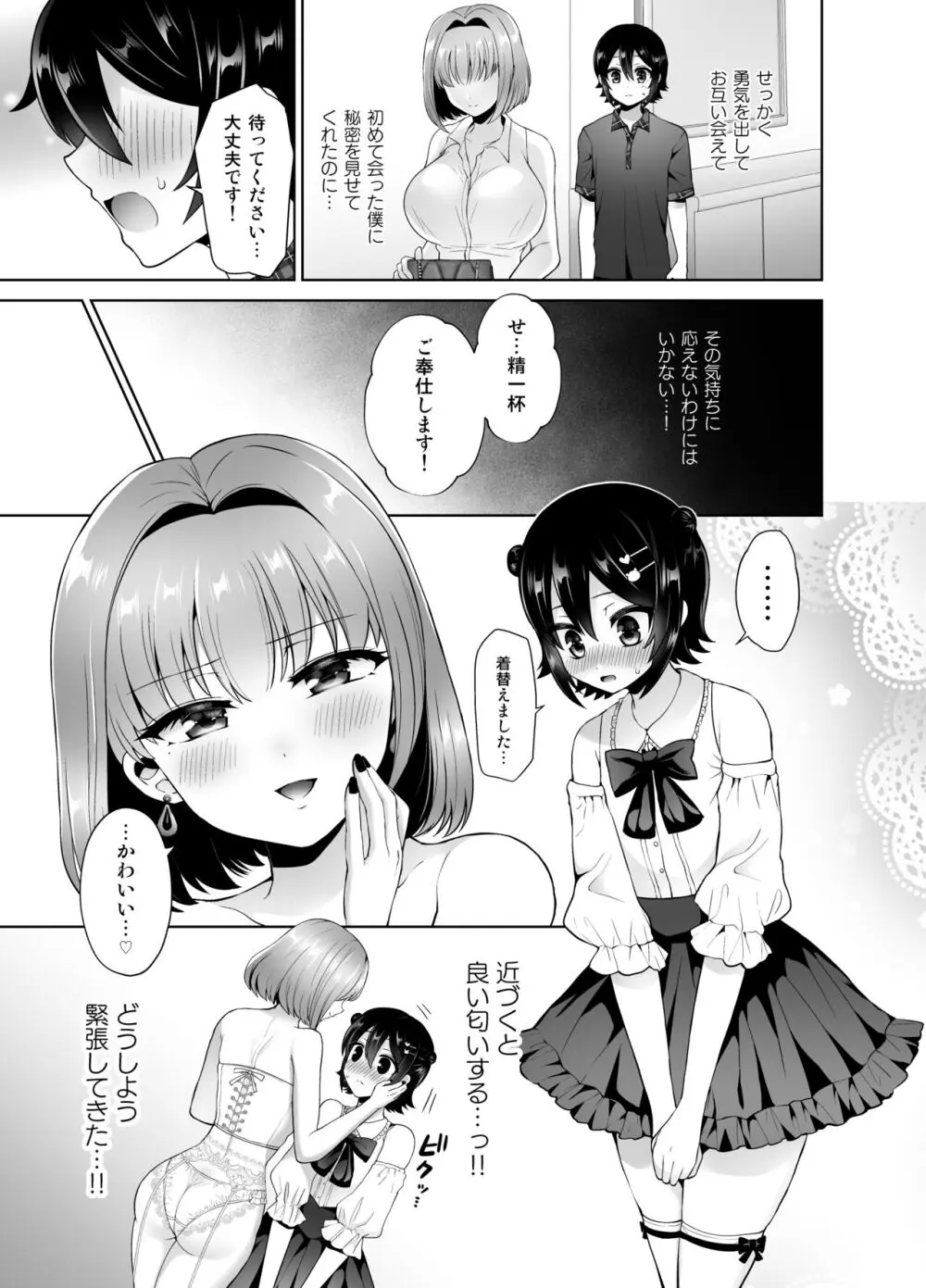 マッチングアプリで出会ったお姉さんがふたなりでした～女装でご奉仕致します～ Page.8