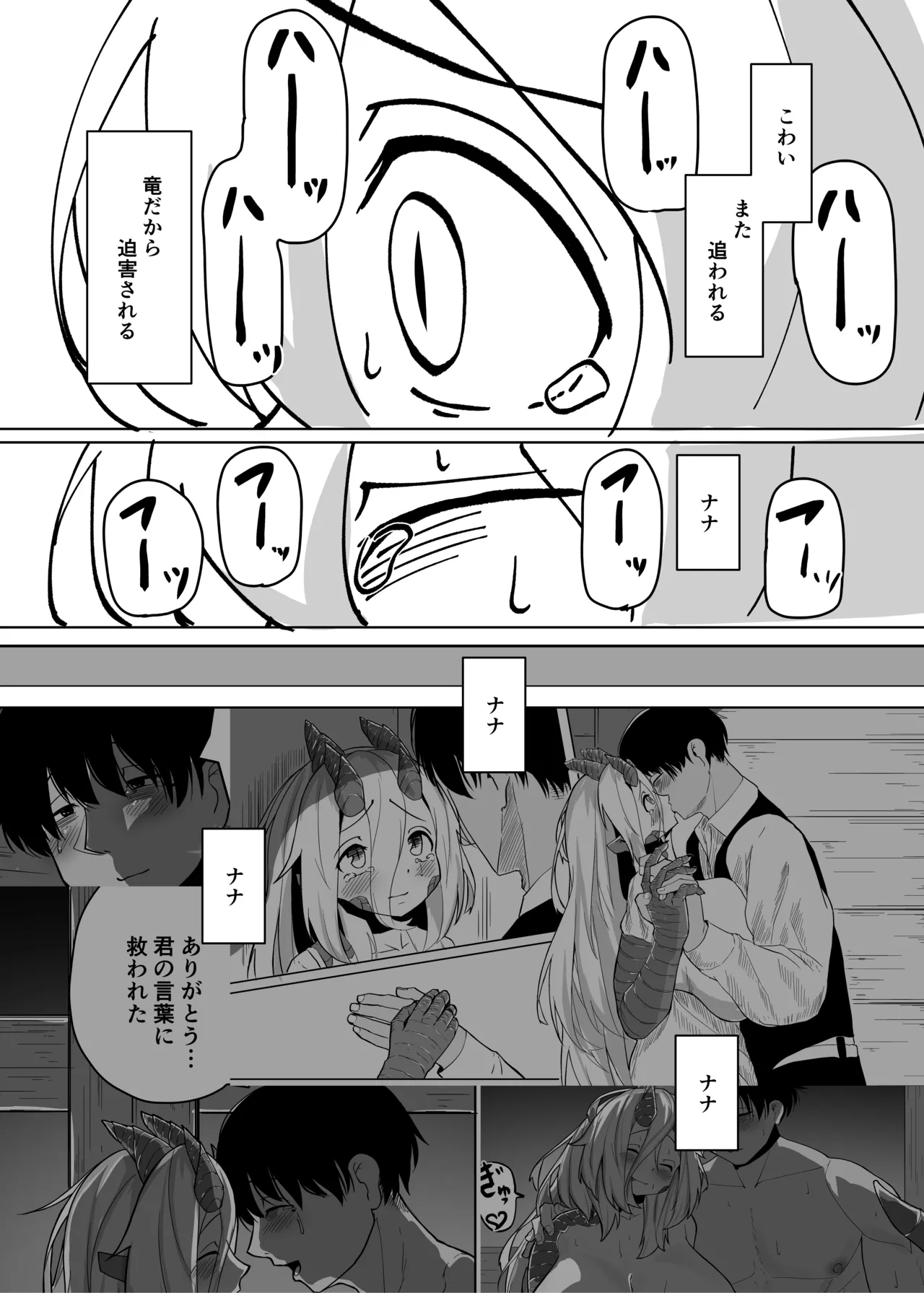 あの夜が一番の幸せだったから 迫害竜娘と限界殺し屋 人語忘れて獣エッチ Page.12