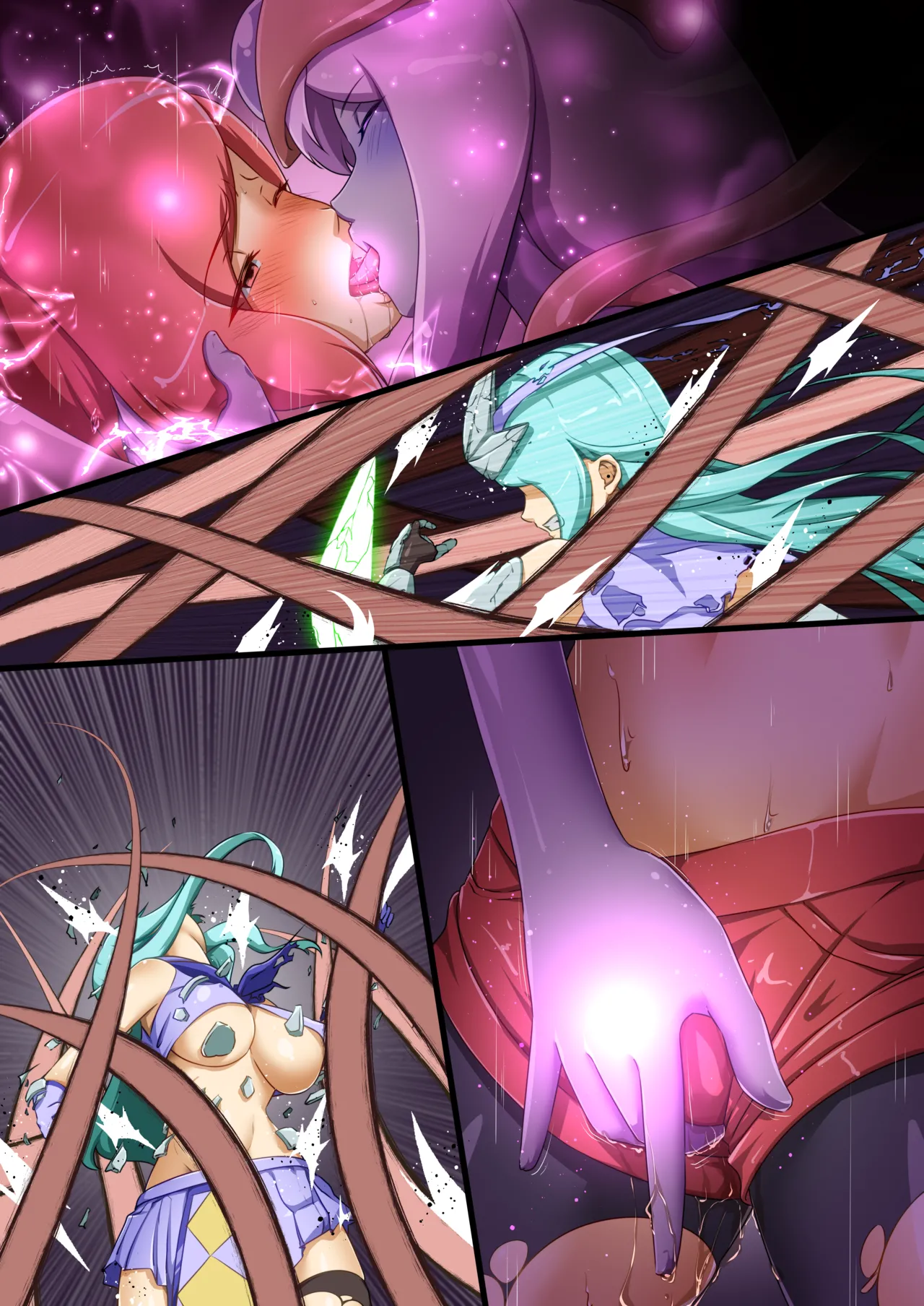 ウチの子がえっちな敵と戦って敗北する話 ~百合&陽菜vsカディラ~ Page.43