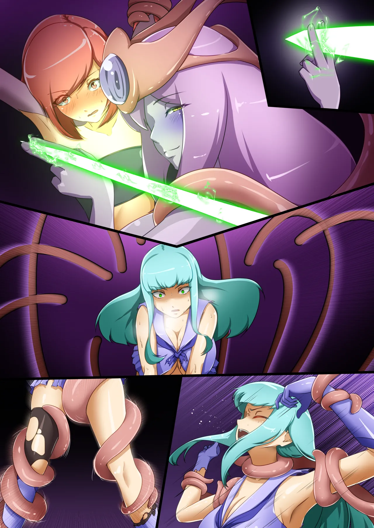 ウチの子がえっちな敵と戦って敗北する話 ~百合&陽菜vsカディラ~ Page.49