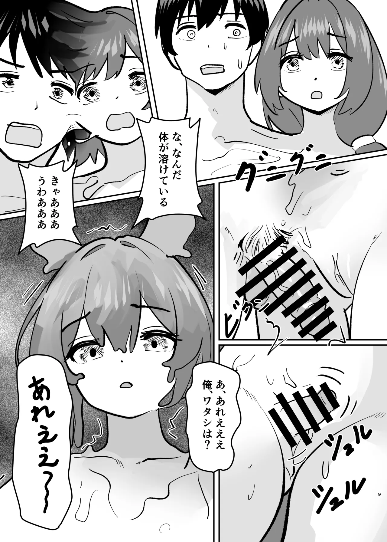 体が分裂して姉妹化TSF Page.9
