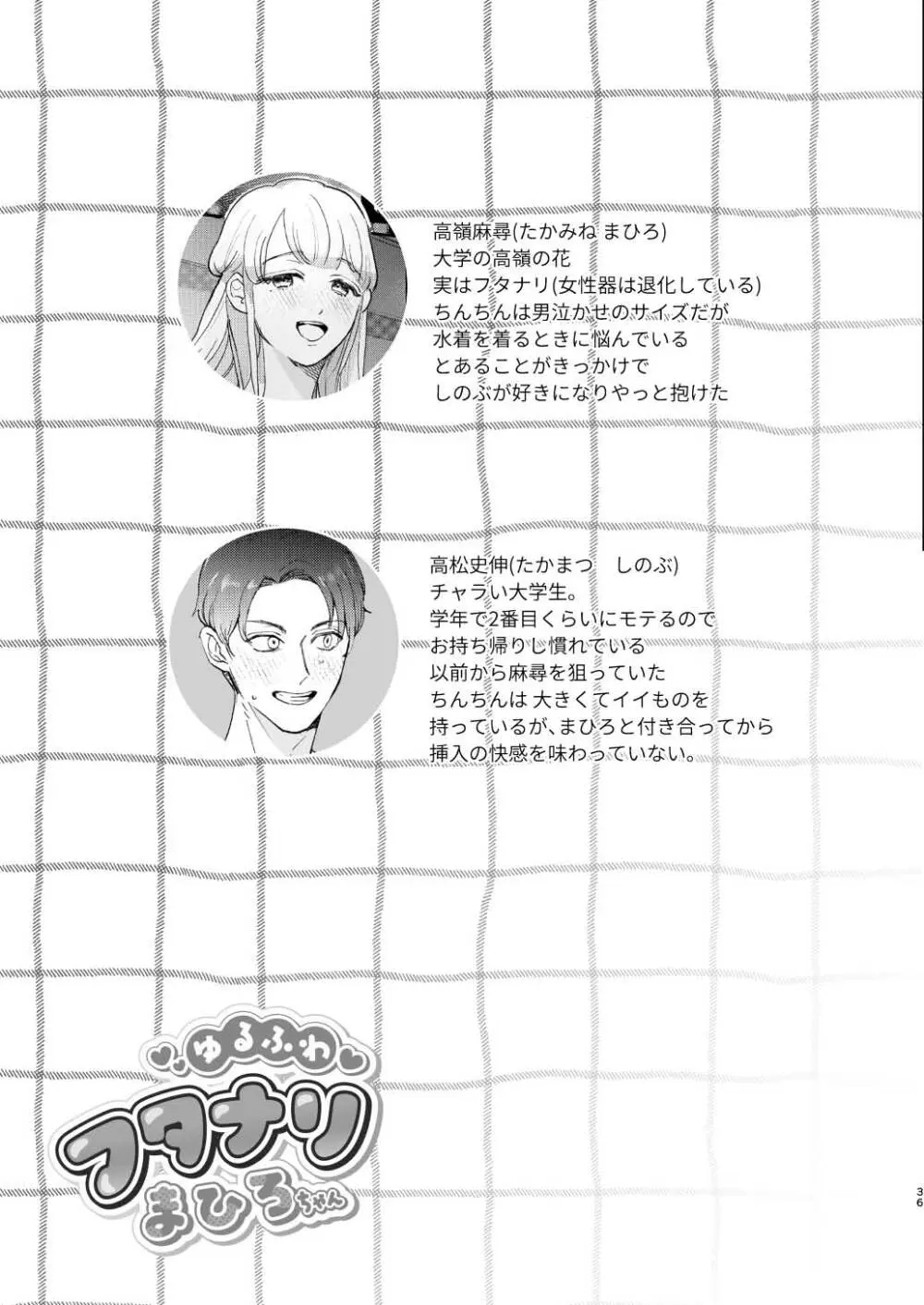 ゆるふわフタナリまひろちゃん お持ち帰りされるフリして、非童貞処女くんのハジメテは私がもらいました Page.36