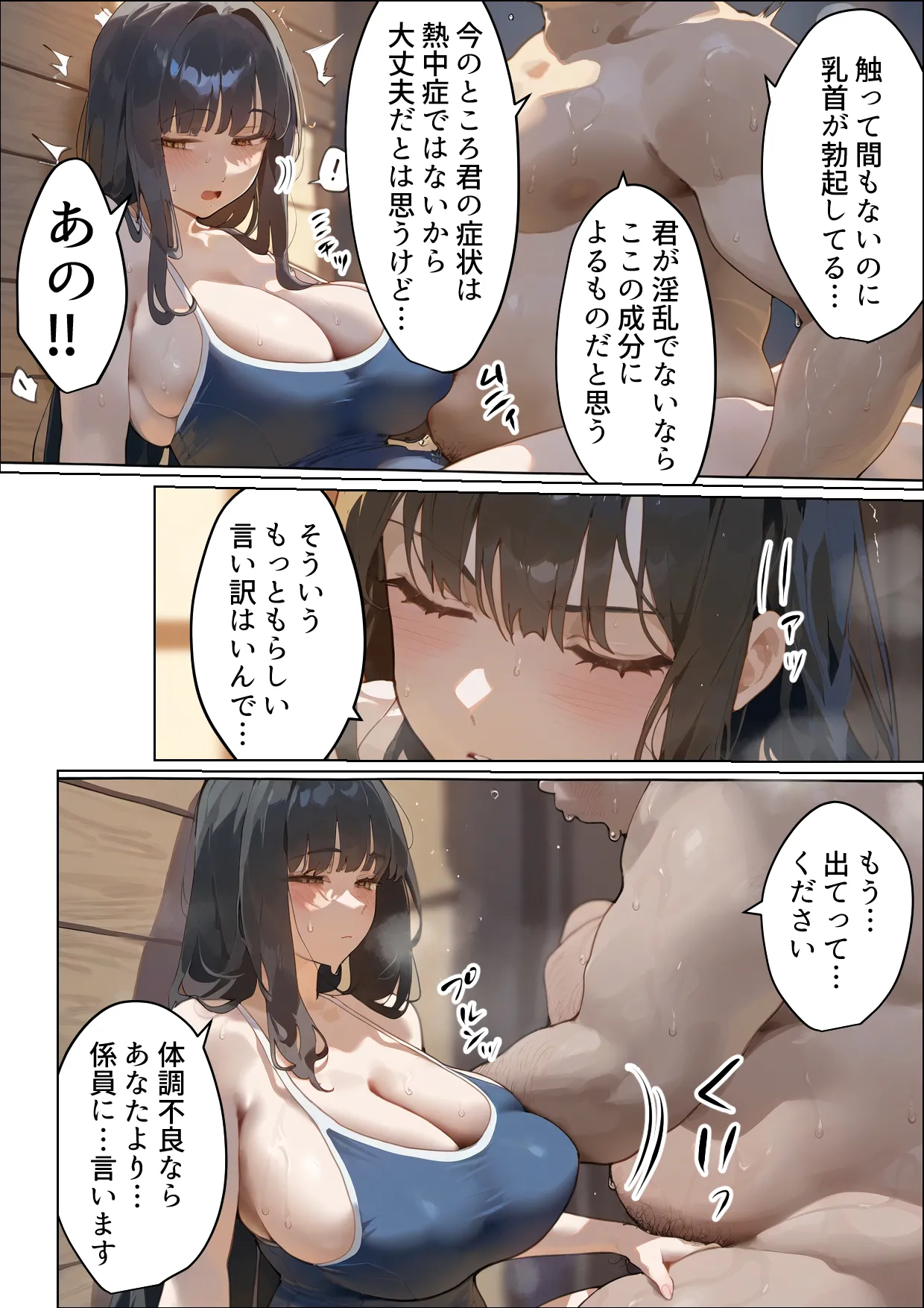 僕の爆乳学級委員長とお母さん(37)が友達の種付親父に寝取られ孕まされる話【寝取られ混浴サウナ】 Page.47