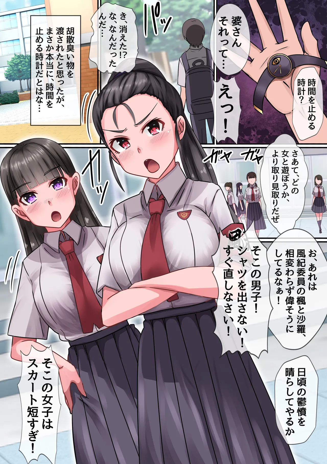 時間停止時計を貰ったので、とりあえず同級生とか風紀委員とかビッチの身体を無抵抗にして遊んでみた。 Page.9