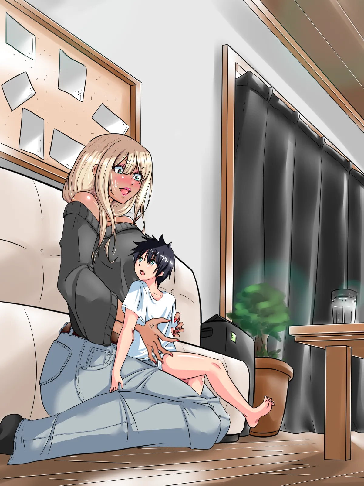 黒ギャルママは息子の包茎ち〇ぽに恋をする Page.27